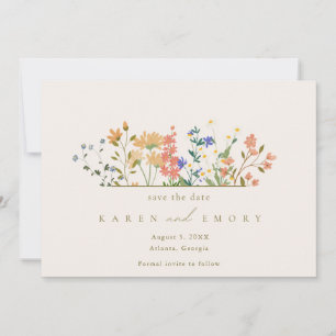 Zomer Wilde Bloem Boho Bruiloft Save The Date