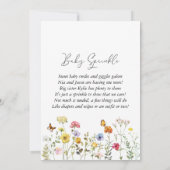 Zomer Wilde Bloem Kleurrijke Botanische Baby Sprin Kaart (Achterkant)