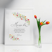 Zomer wilde bloem mimosa bar drank bord poster