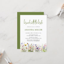Zomer Wilde Bloemen Bruids Bruiloft Brunch uitnodi
