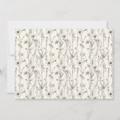 Zomer wilde bloemen naadloos patroon RSVP kaart (Achterkant)