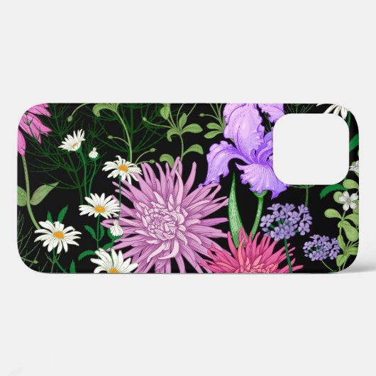 Zomer Wilde Bloemen Naadloze Schets Case-Mate iPhone Case (Achterkant (horizontaal))