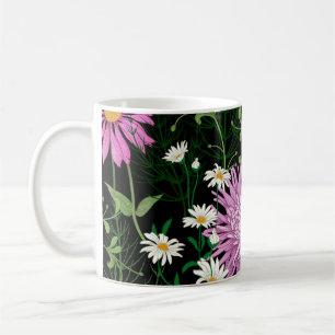 Zomer Wilde Bloemen Naadloze Schets Koffiemok