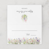 Zomer wilde bloemen Trouwplaats kaart Plaatskaartje (Buitenkant ongevouwen)