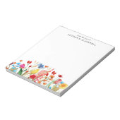 Zomer wilde bloemen van het bureau van notitieblok (Linkerzijde)