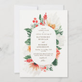 zomer wilde bloemen watercoloren trouwkaart kaart (Voorkant)