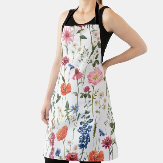 Zomer wilde bloemen, waterverf naadloos patroon. schort (Insitu)