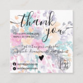 Zomer wilde bloemen waterverf orde dank u vierkante visitekaartje (Voorkant)