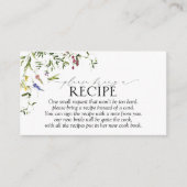 Zomer Wildflower alstublieft om een recept mee te  Informatiekaartje (Voorkant)