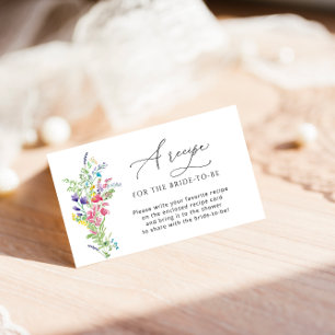 Zomer Wildflower alstublieft om een recept mee te Informatiekaartje