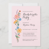 Zomer Wildflower Bachelorette Party Uitnodiging (Voorkant)