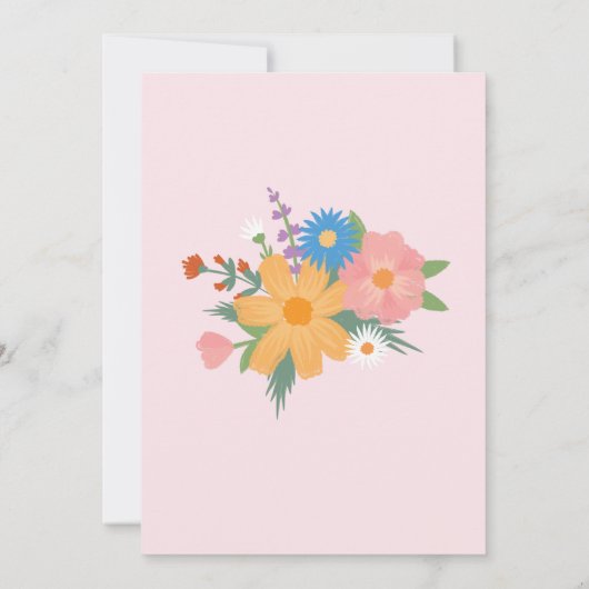 Zomer Wildflower Bachelorette Party Uitnodiging (Achterkant)