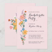 Zomer Wildflower Bachelorette Party Uitnodiging (Voorkant / Achterkant)