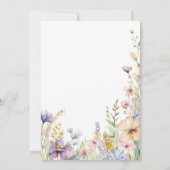 Zomer Wildflower Bloemen Huwelijk Save The Date (Achterkant)