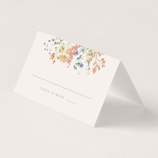 Zomer Wildflower Boho bruiloft Kaart (Achterkant)