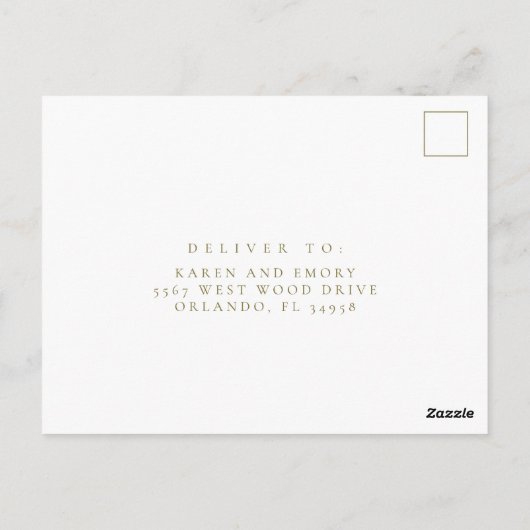 Zomer Wildflower Boho Bruiloft RSVP Briefkaart (Achterkant)