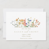 Zomer Wildflower Boho bruiloft Save The Date (Voorkant)