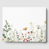 Zomer Wildflower bruiloft Gastenboek (Achterkant)