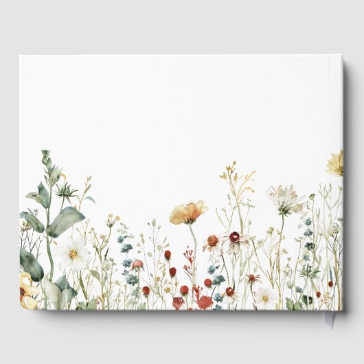 Zomer Wildflower bruiloft Gastenboek (Achterkant)