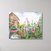 Zomer Wildflower Engelse Tuin in York Canvas Afdruk (Voorkant)