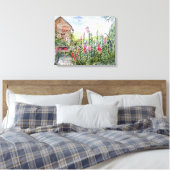 Zomer Wildflower Engelse Tuin in York Canvas Afdruk (Insitu (Slaapkamer))