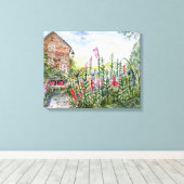 Zomer Wildflower Engelse Tuin in York Canvas Afdruk (Insitu (Houten vloer))