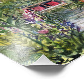 Zomer Wildflower Engelse Tuin in York Foto Afdruk (Hoek)