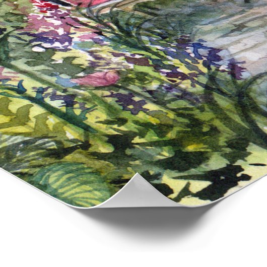 Zomer Wildflower Engelse Tuin in York Poster (Hoek)