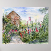 Zomer Wildflower Engelse Tuin in York Poster (Voorkant)