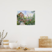 Zomer Wildflower Engelse Tuin in York Poster (Keuken)