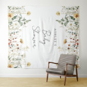 Zomer Wildflower Field Baby shower Achtergrond Wandkleed (In Situ (horizontaal))