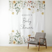 Zomer Wildflower Field Baby shower Achtergrond Wandkleed (In situ)