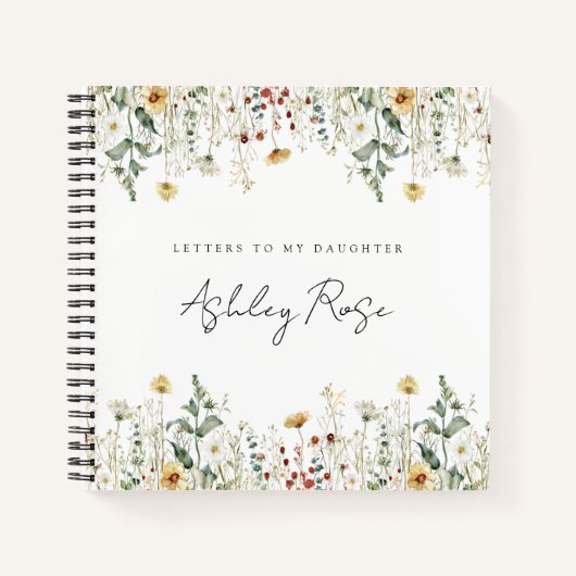 Zomer Wildflower Field Brieven aan mijn dochter Notitieboek (Voorkant)
