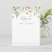 Zomer Wildflower Field Bruiloft Advieskaart (Staand voorkant)