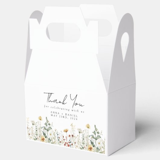 Zomer Wildflower Field Bruiloft Bedankdoosjes (Geopend)