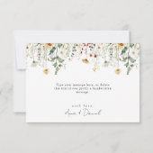 Zomer Wildflower Field Bruiloft Bedankkaart (Achterkant)