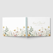 Zomer Wildflower Field Bruiloft Gastenboek (Volledig)