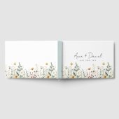 Zomer Wildflower Field Bruiloft Gastenboek (Volledig)