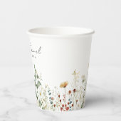 Zomer Wildflower Field Bruiloft Papieren Bekers (Achterkant)