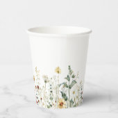 Zomer Wildflower Field Bruiloft Papieren Bekers (Rechts)