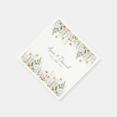 Zomer Wildflower Field Bruiloft Servet (Hoek)