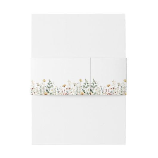 Zomer Wildflower Field Bruiloft Uitnodigingen Wikkel (Achterkant Voorbeeld)