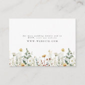 Zomer Wildflower Field Bruiloft Website Informatiekaartje (Voorkant)
