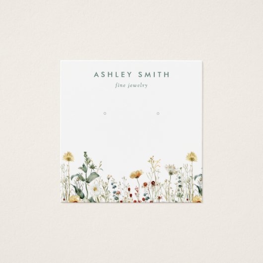 Zomer Wildflower Field Earring Display Kaart (Voorkant)