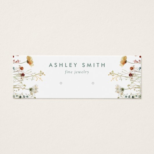 Zomer Wildflower Field Earring Display Kaart (Voorkant)