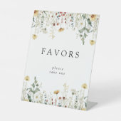 Zomer Wildflower Field Favors Reclamebord Met Voetstuk (Voorkant)