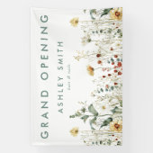 Zomer Wildflower Field Grand Opening Spandoek (Verticaal)