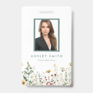 Zomer Wildflower Field ID Badge