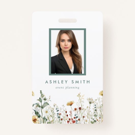 Zomer Wildflower Field ID Badge (Voorkant)