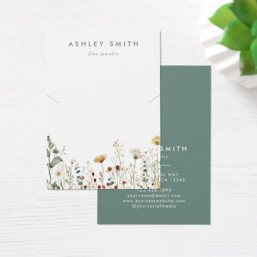 Zomer Wildflower Field Ketting Display Kaart (Bureau)